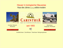 Tablet Screenshot of carinthia-meisterwerkhaus.at